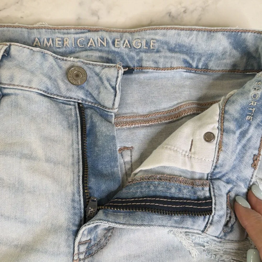 American Eagle Women’s Shorts 4 Next Level Stretch Distressed Festival Beachy